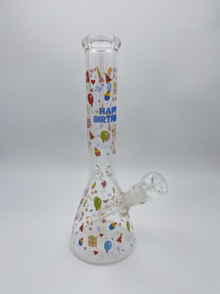 Happy Birthday Beaker 25cm - East Coast Bongs