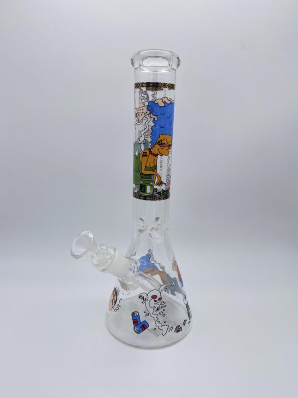 Peter Griffin & Marge Simpson Medium Beaker Bong 28cm - East Coast Bongs