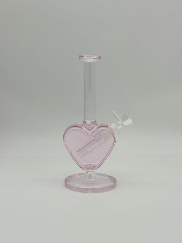 Prime Heart Glass Bong 22cm Pink