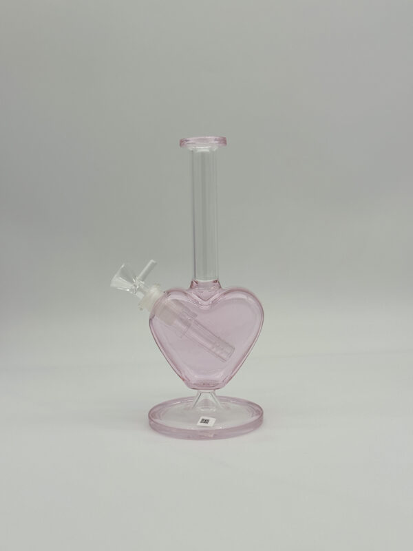 Prime Heart Glass Bong 22cm Pink - Image 2