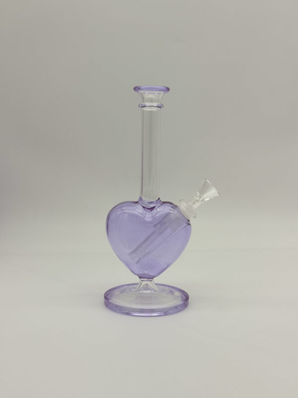 Prime Heart Glass Bong 22cm Purple