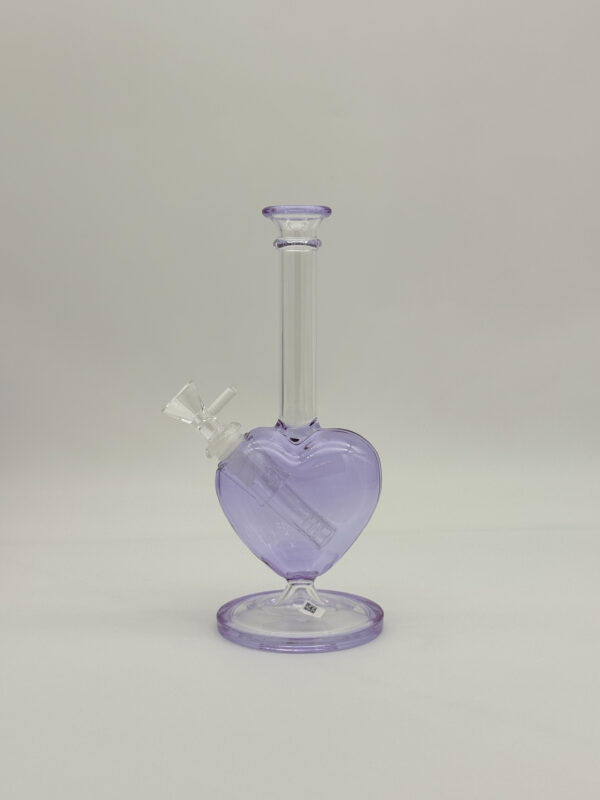 Prime Heart Glass Bong 22cm Purple - Image 2