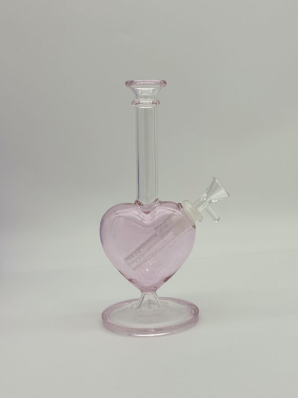 Prime Heart Glass Bong 22cm Pink 2 - Image 2