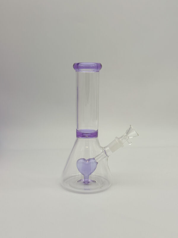 Prime Beaker Heart Bong Purple 20cm