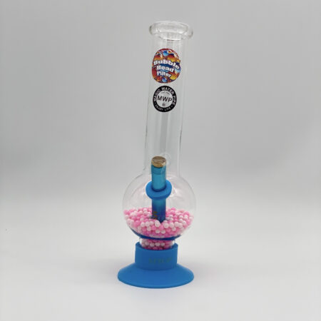 MWP Large Bent Bubble with Beads 30cm Blue