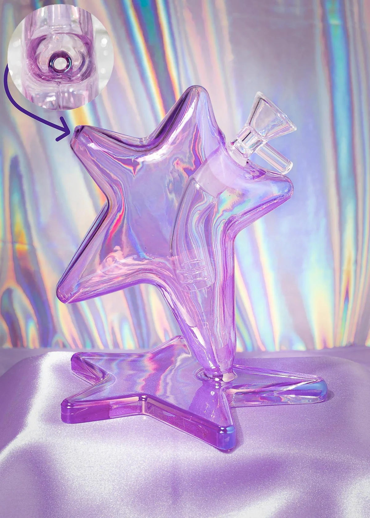 Canna Style Purple Star Bubbler - Image 3